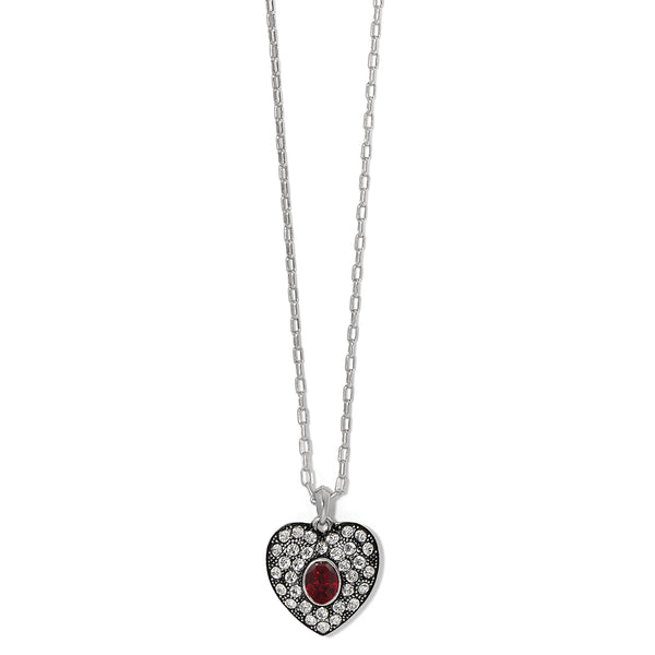 Adela Heart Mini Necklace Red