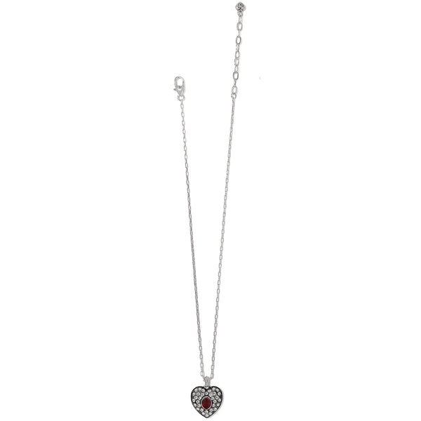 Adela Heart Mini Necklace Red