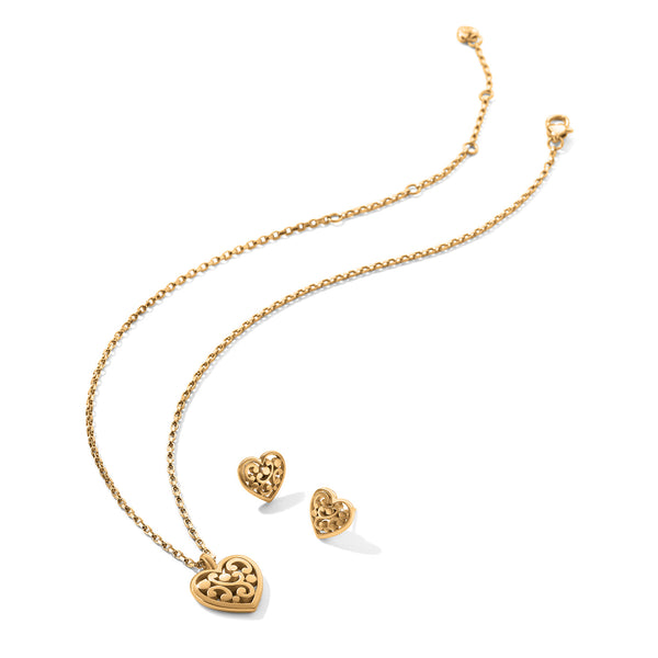 Contempo Heart Petite Necklace - Gold