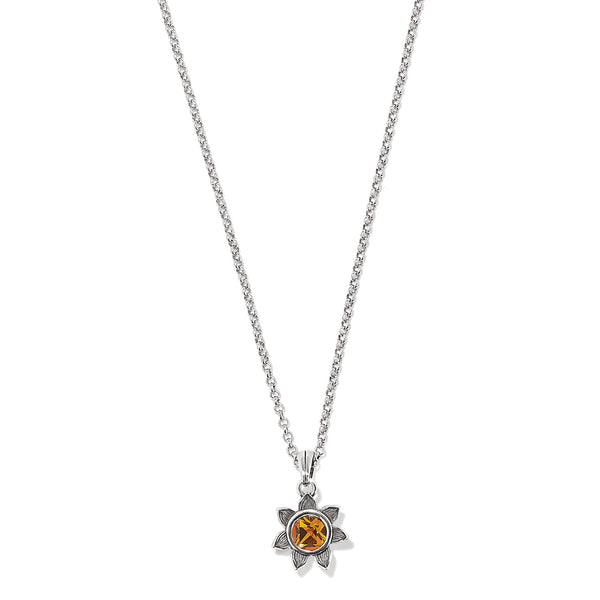Everbloom Sunflower Necklace Birthstones