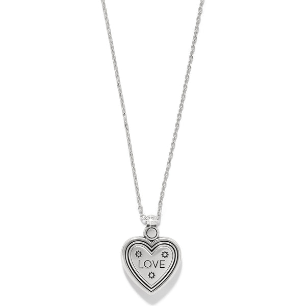 Mosaic Heart Two Tone Petite Necklace