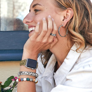 Mosaic Two-Tone Watch Band