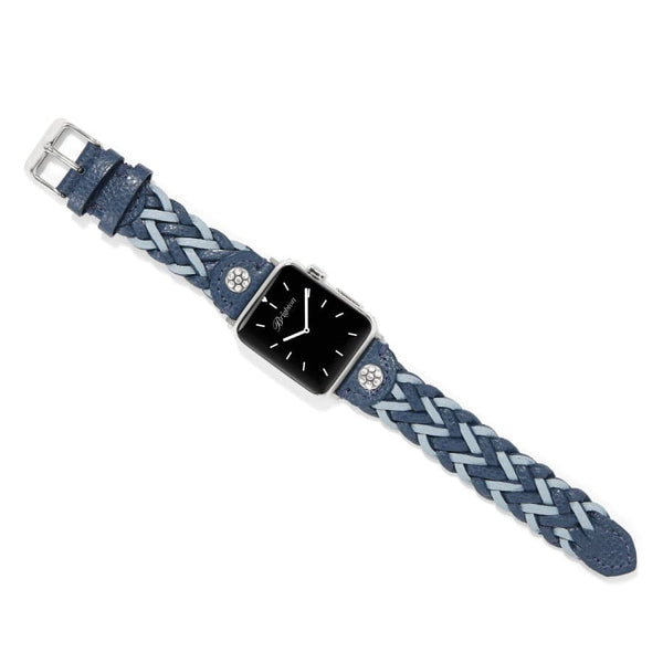 Rory French Blue-Cloud Blue Leather Watch Band