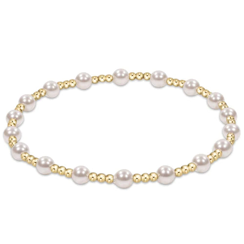 Classic Sincerity Pattern 4mm Pearl Bracelet