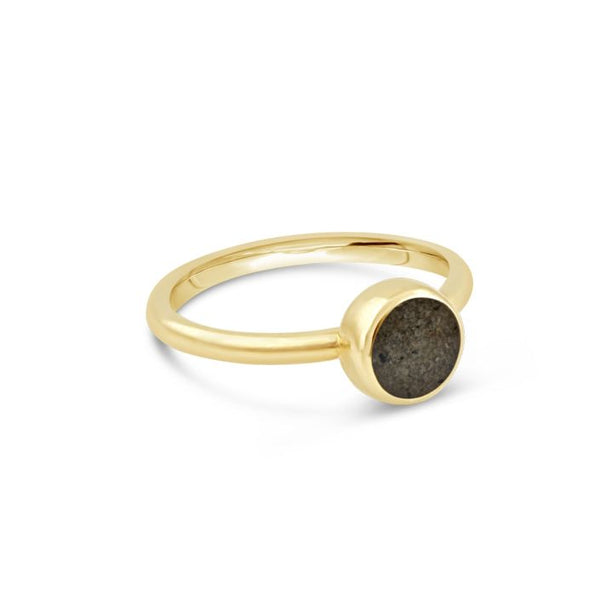 Stacker Ring Round - Gold with LBI Sand