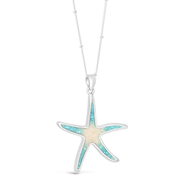 Starfish Necklace - Turquoise Gradient