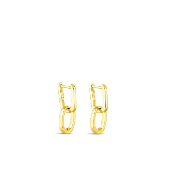 Collectible Travel Treasures™ Charm Holder Huggie Hoop Earrings Gold