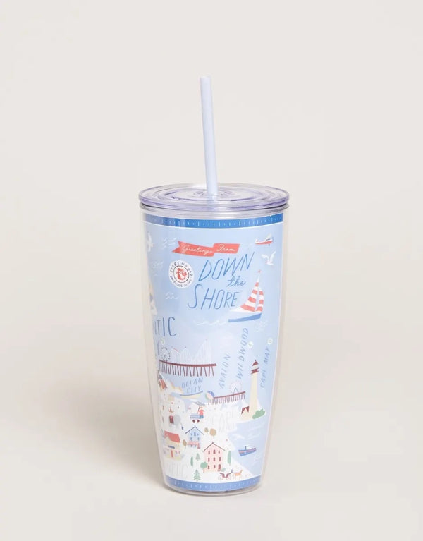 Down the Shore Clear Drink Tumbler