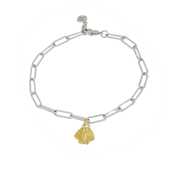 Diamante Charm Bracelet Shell