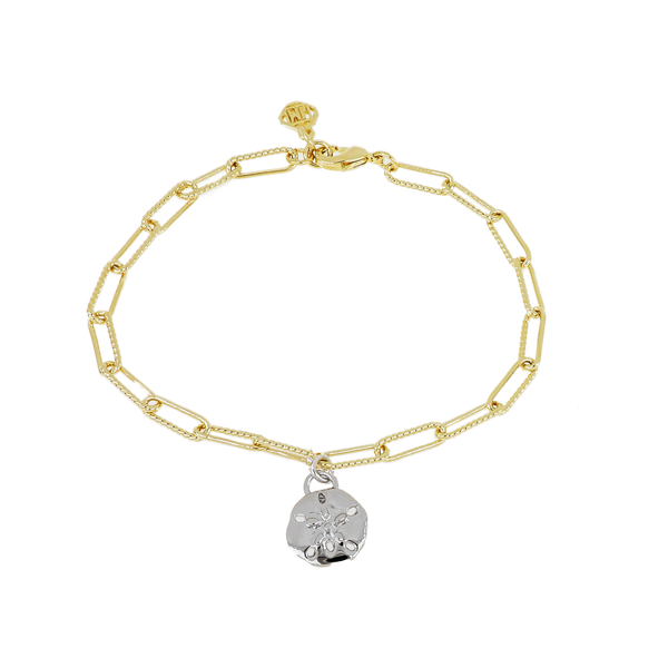 Diamante Charm Bracelet Sand Dollar