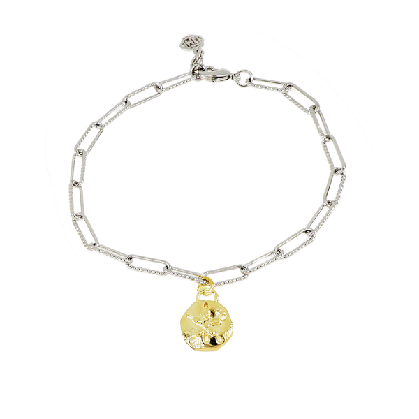 Diamante Charm Bracelet Sand Dollar