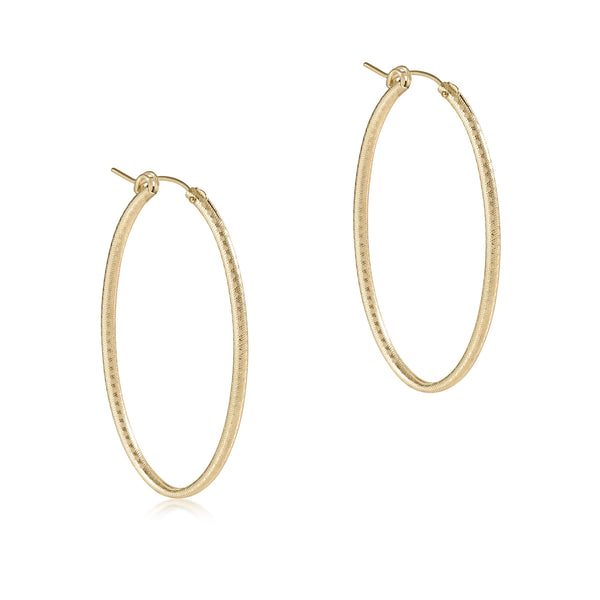 Oval Gold 2" Hoop - Textured