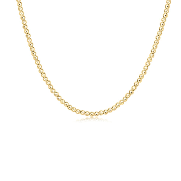 17" Choker Classic Gold 3mm Bead