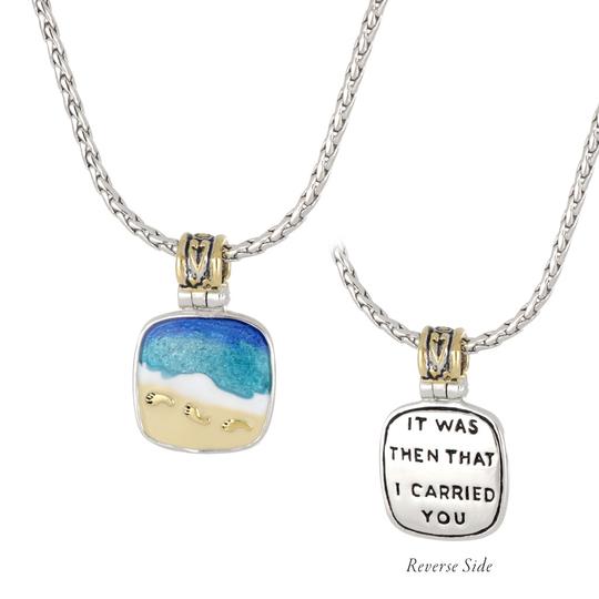 Footprints in the Sand Pendant Necklace