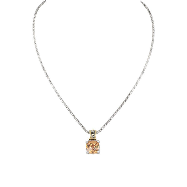 Beijos Cushion Cut Necklace - Champagne