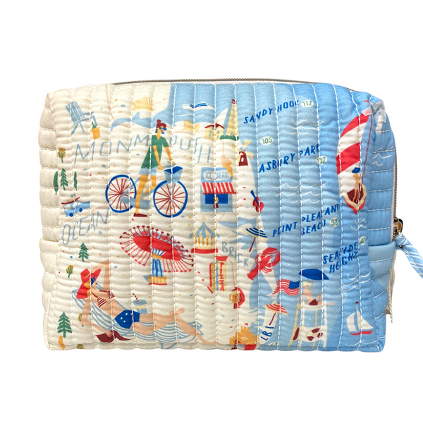Down The Shore Quilted Cosmetic Bag