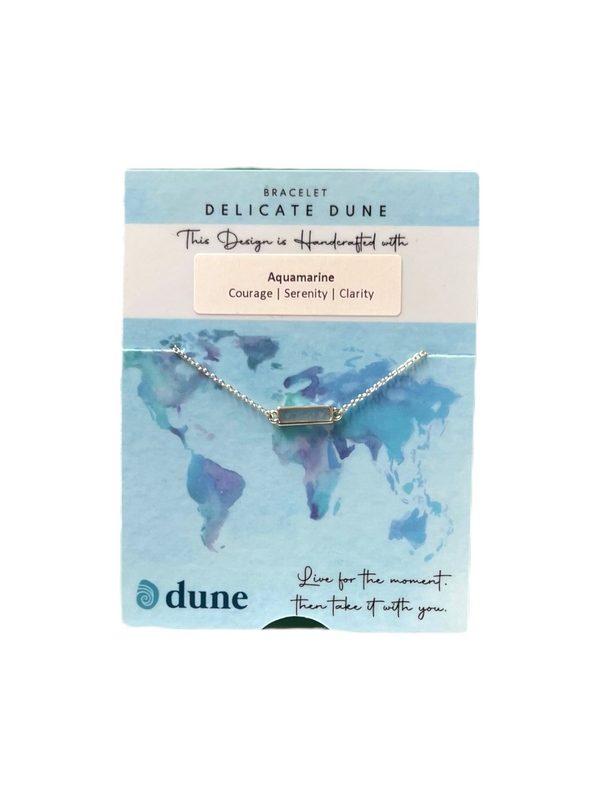 Bar Delicate Dune Bracelet - Aquamarine