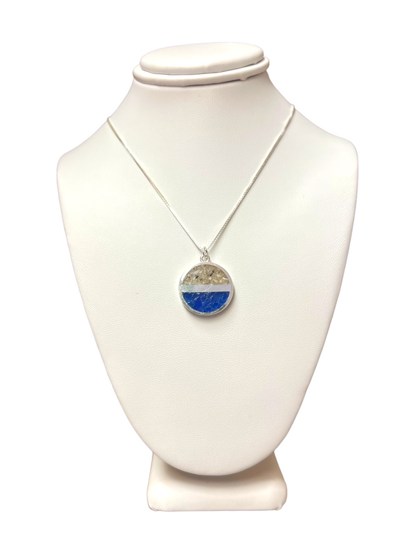 Luxe Horizon Necklace - Blue Sea Glass