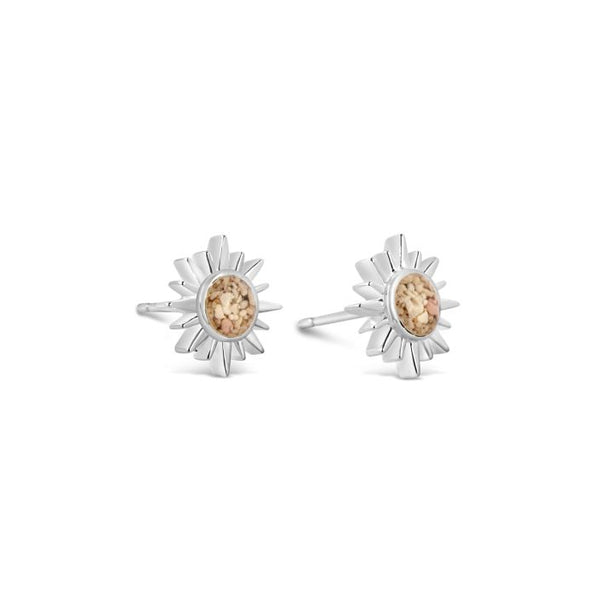 Delicate Dune Sunburst Stud Earrings
