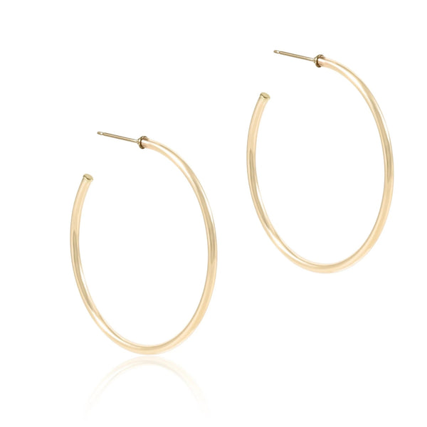 Round Gold 1.75" Post Hoop - 2mm
