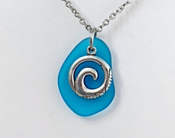 Wave Sea Glass Necklace
