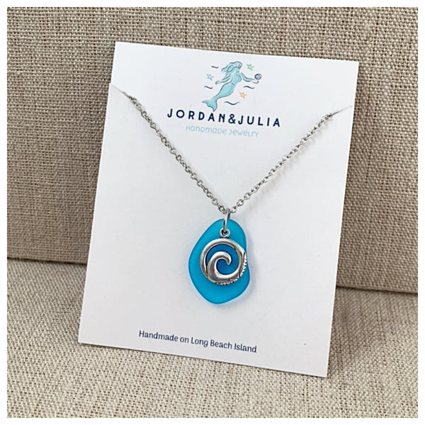 Wave Sea Glass Necklace