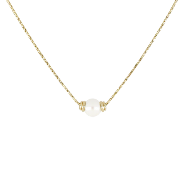 Pérola Single Pearl Necklace Gold  16-18"