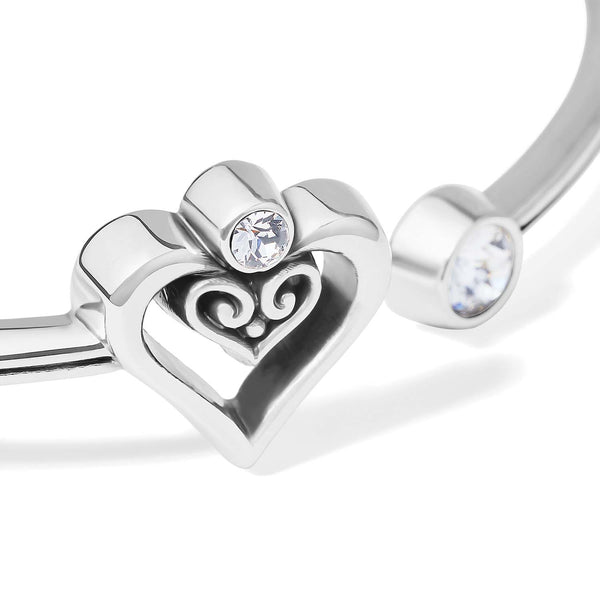 Alcazar Duet Heart Open Hinge Bangle