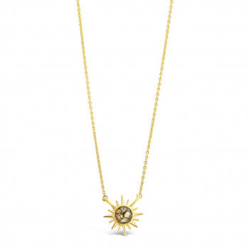 Delicate Dune Sunburst Necklace - Gold