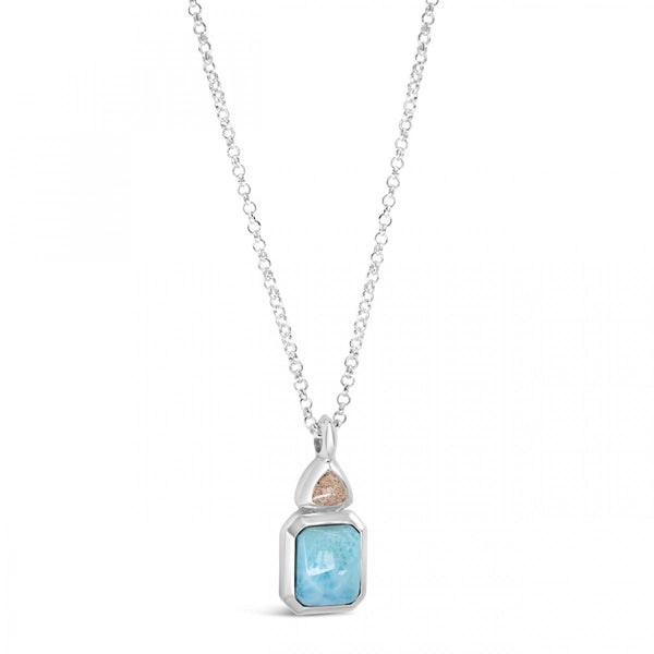 Serenity Necklace - Larimar & Sand