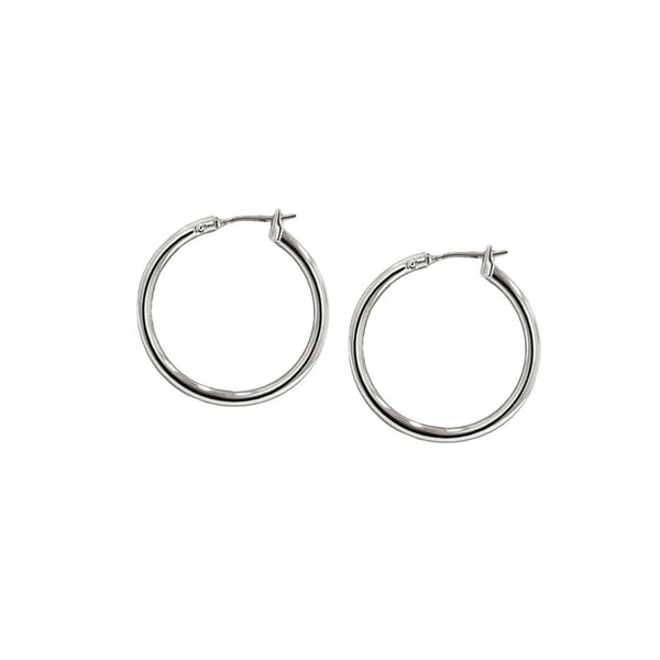 Rhodium Small Hoop Earring