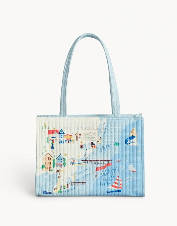 Down The Shore Quilted Zip Tote