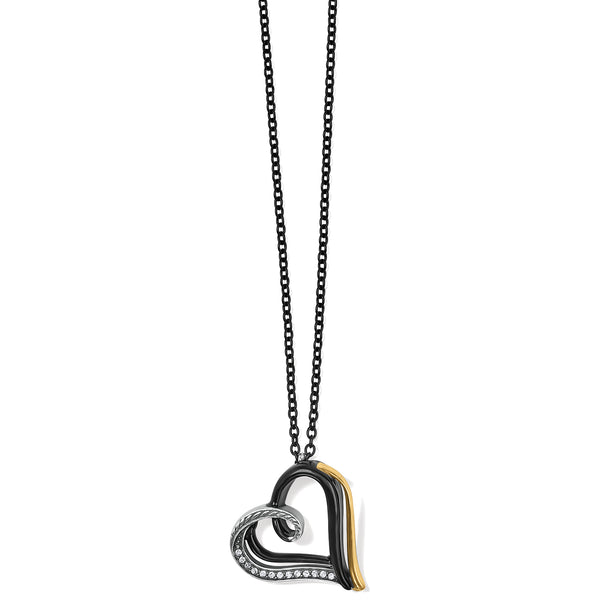 Neptune’s Rings Night Heart Necklace