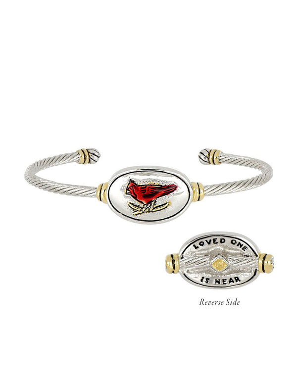 Celebration Memories Red Cardinal Wire Cuff Bracelet