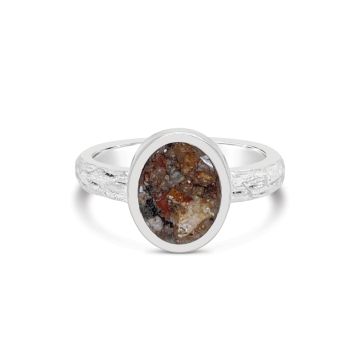 Luxe Oval Driftwood Ring - Abalone Shell
