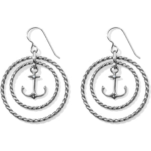 Blue Water Floating Anchor French Wire Earrings - Jenna Jane's Jewelry