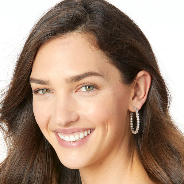 Twinkle Splendor Medium Hoop Earrings