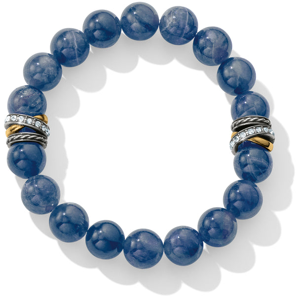 Neptune's Rings Brazil Blue Quartz Stretch Bracelet