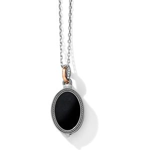 Neptune's Rings Oval Black Agate Reversible Short Necklace - Jenna Jane's Jewelry