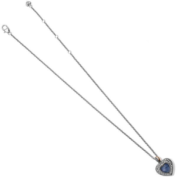 Neptune's Rings Brazil Blue Quartz Heart Reversible Necklace - Jenna Jane's Jewelry